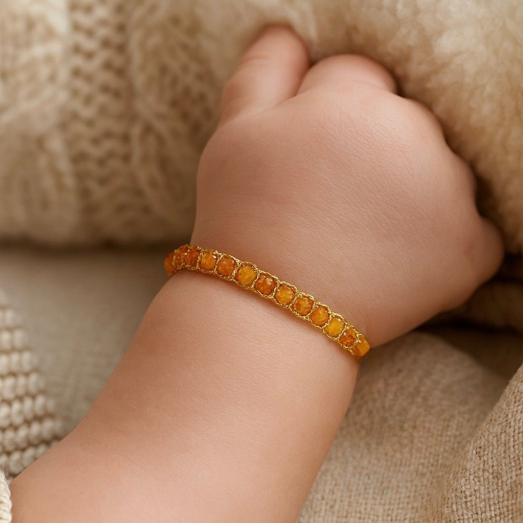 Handmade Baby Birthstone Bracelet with Real Gemstones – Zao Co