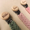 "Sydney" Engraved Macrame Dummy Clip