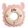 "Animals" Engraved Teether Teether Zao & Co Peach sheep With engraved name 