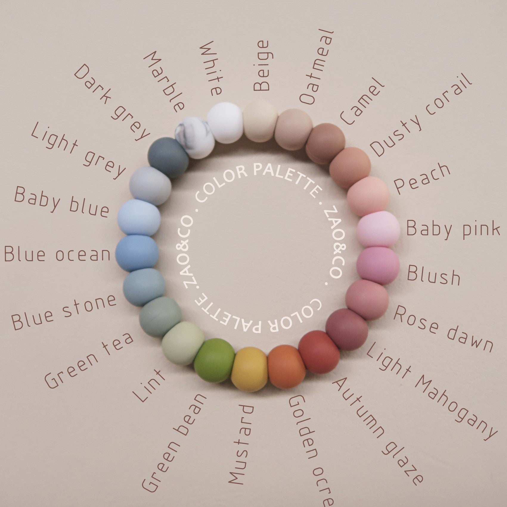 "Charlie" Teething Ring Teether Zao & Co Build your own 