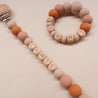 "Emma" Personalised Dummy Clip & Teether Set Teether Zao & Co Ocre tones 