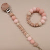 "Emma" Personalised Dummy Clip & Teether Set Teether Zao & Co Peachy tones 